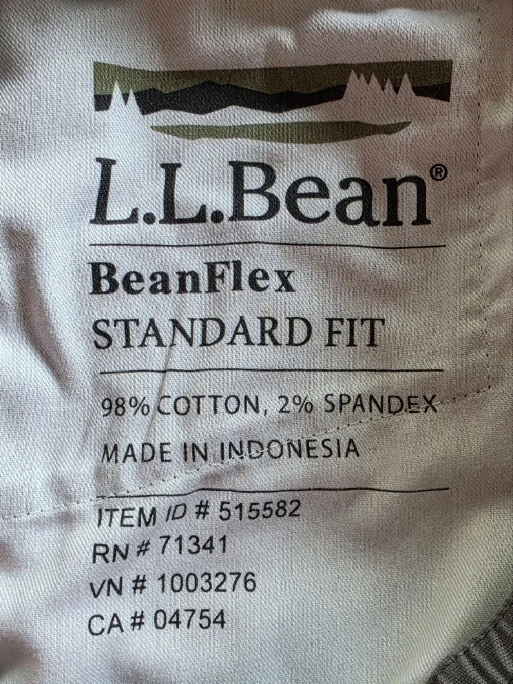 L.L. Bean Men's BeanFlex Performance Canvas Pants (Item ID: 515582)